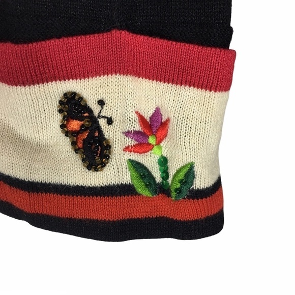 VINTAGE Cardigan Sweater Jack B Quick Animals Beaded Jungle Theme Size Medium - Picture 8 of 15